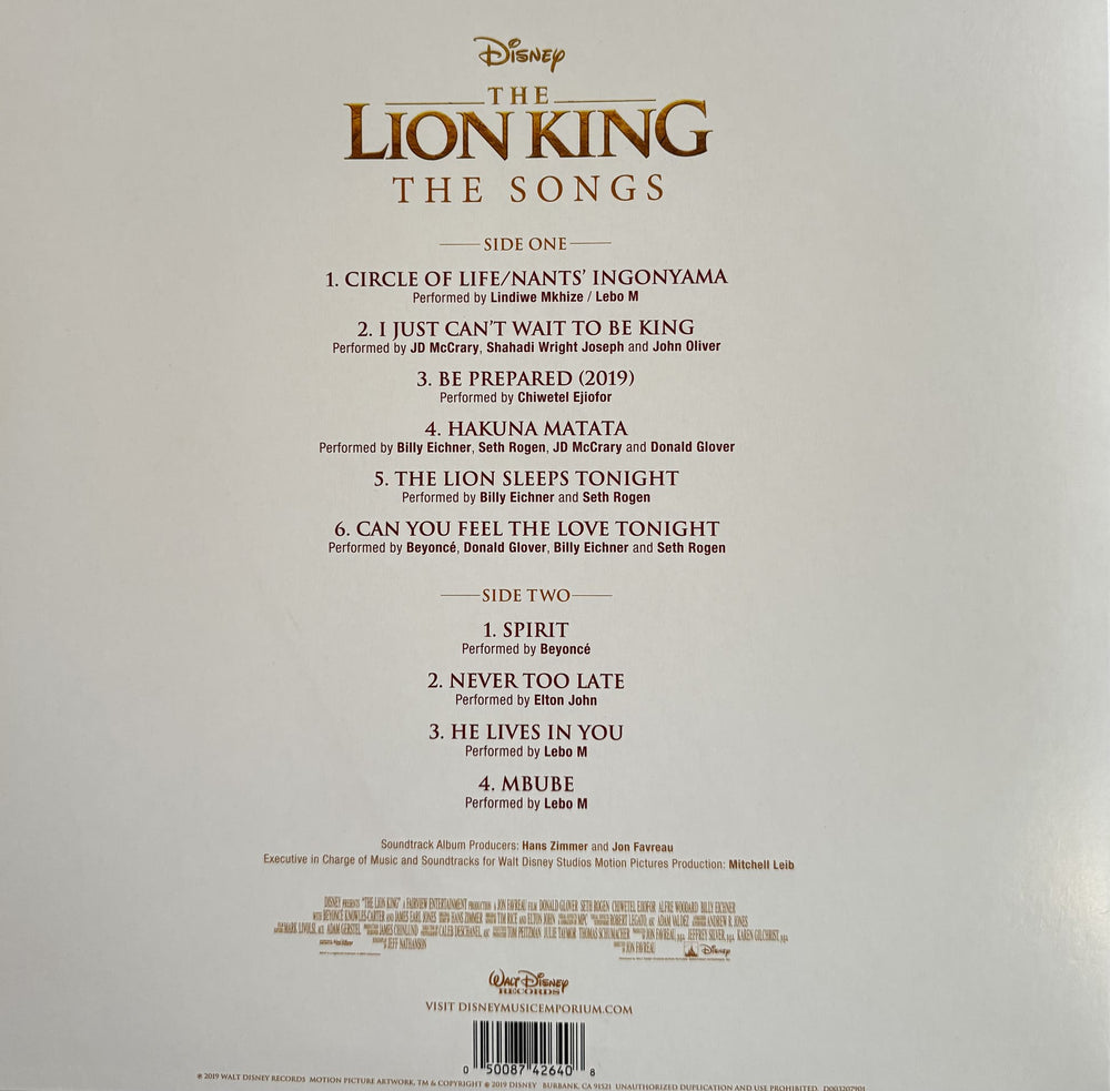 Lion King - Golden LP Record