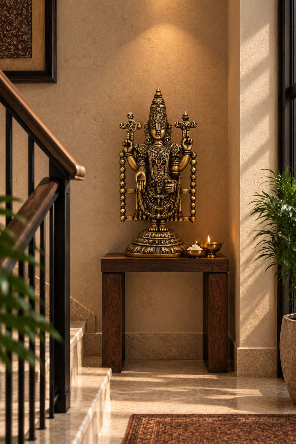 LORD VENKATESWARA SHELF AND WALL PANEL IN BRASS