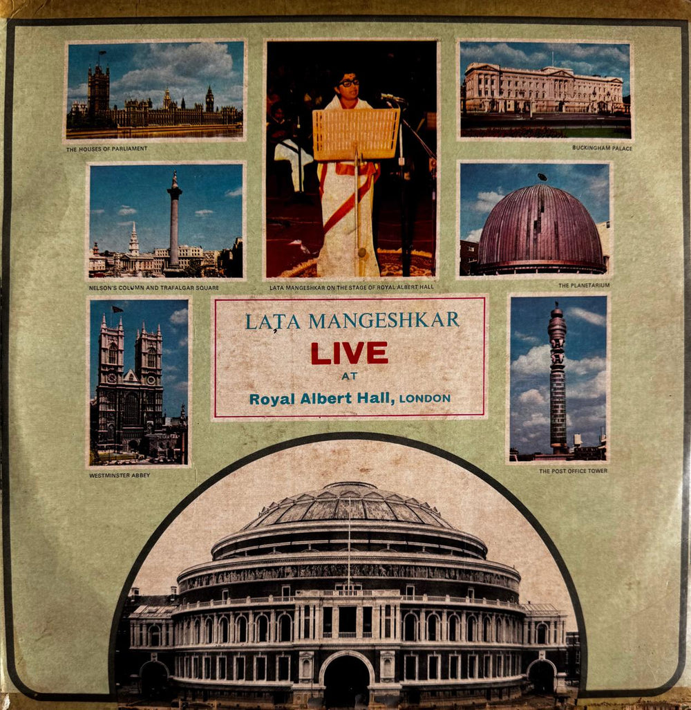 Lata Live Concert at Royal Albert Hall London 1974 Double LP Vinyl Record (Pre-Loved VG)
