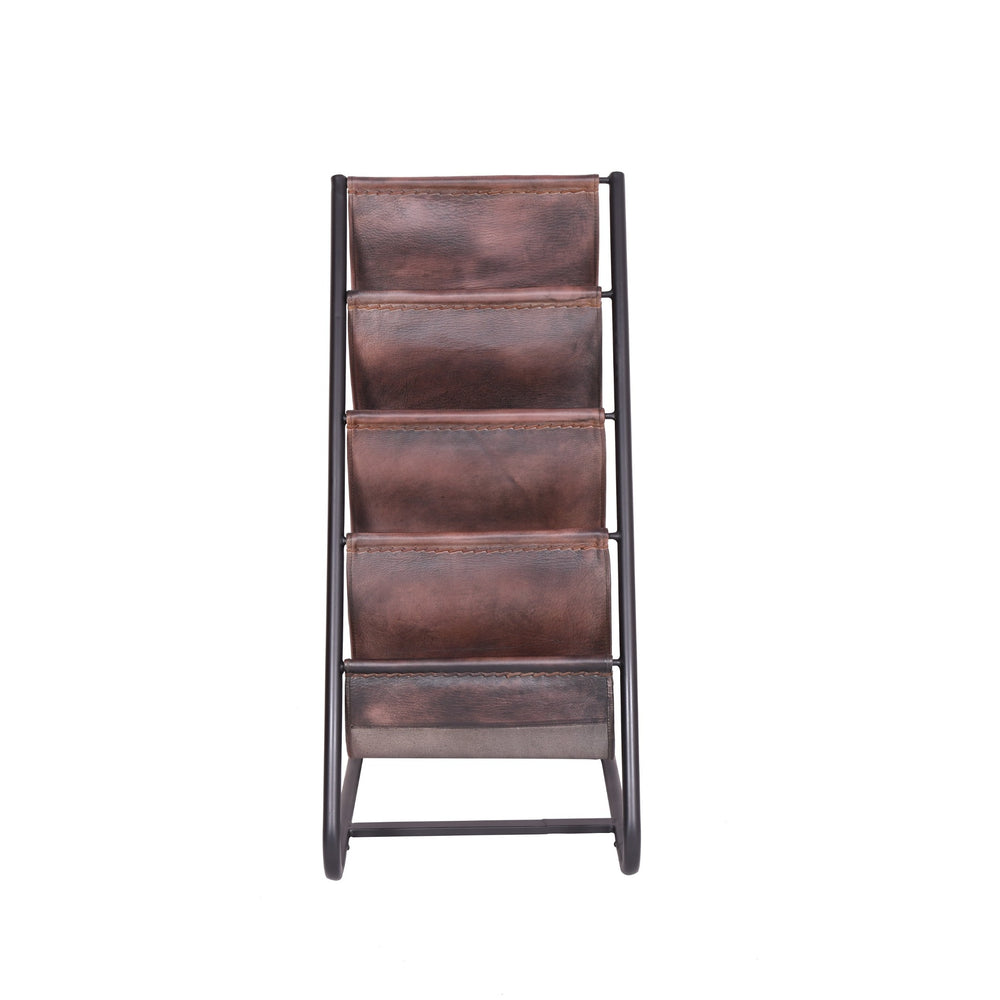 Linea Genuine Leather Iron Magazine Holder