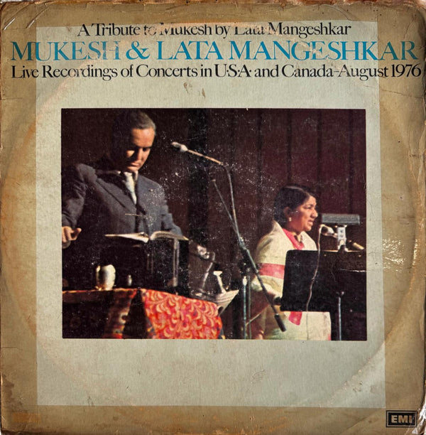 A Tribute to Mukesh by Lata Double LP Vinyl Record (Pre-Loved VG)