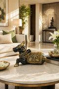 Carved Nandi in Black Brass