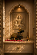 Carved Nandi in Black Brass