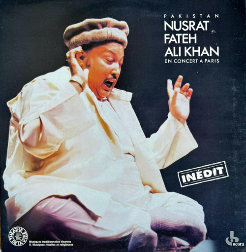Nusrat Fateh Ali Khan - En Concert in Paris LP Record - Rare Album