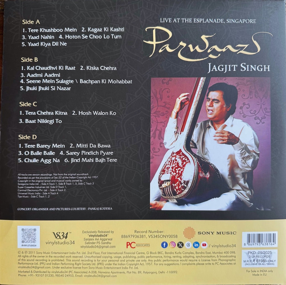 Parvaaz - Jagjit Singh Double LP