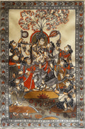 Krishna Raas Leela Pattachitra Painting – Traditional Art by a National Awardee (Unframed)