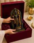 Ram Lalla Idol for Home Temple | Premium Lord Rama Statue in Brass in Black & Gold Finish