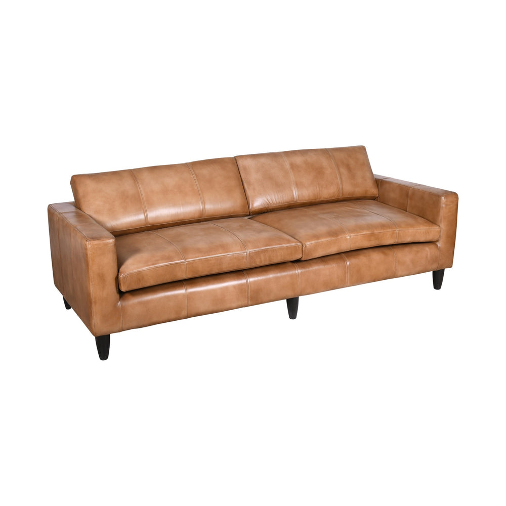 Saddle Scandi Genuine Leather Extra Large Two Seater Sofa
