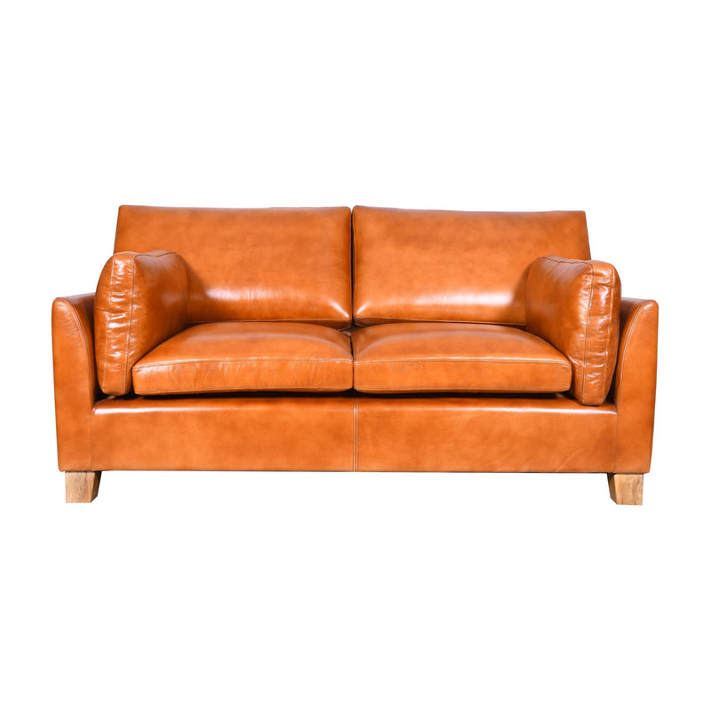 Saddle Two Scandi Genuine Leather Two Seater Sofa
