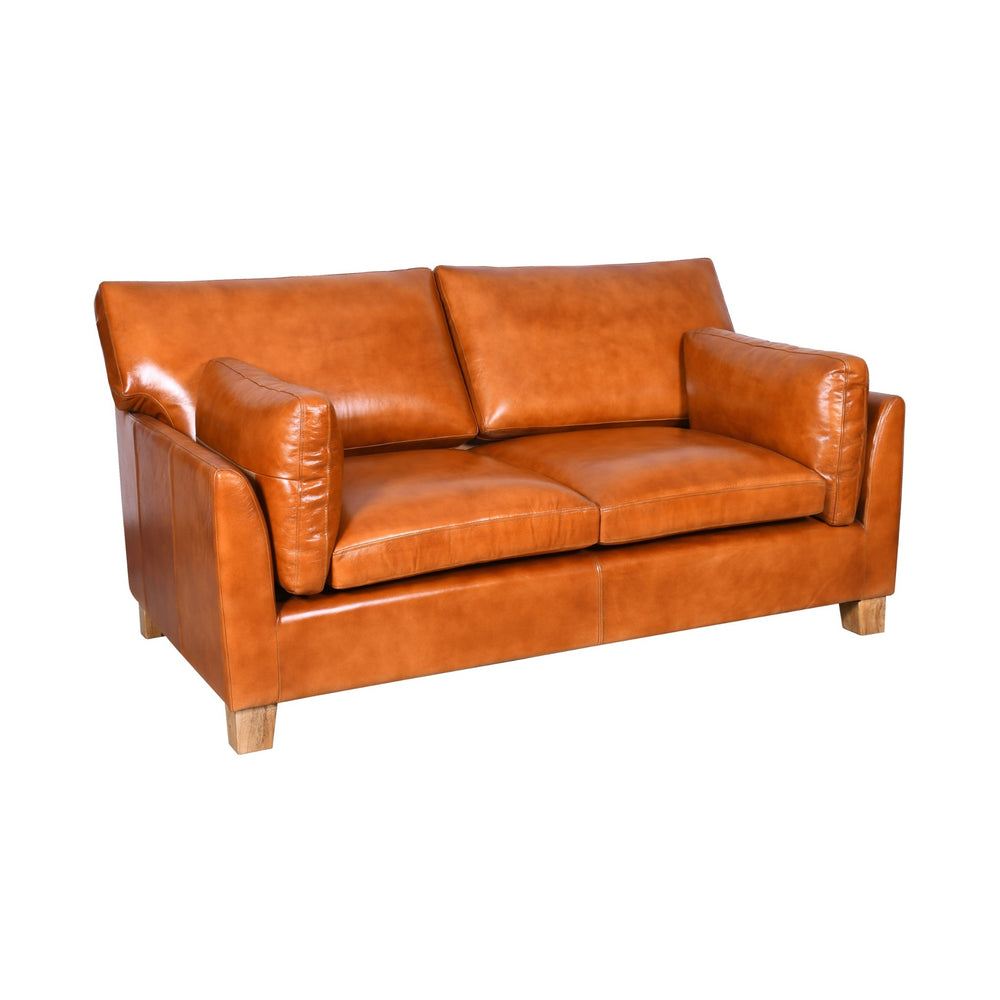 Saddle Two Scandi Genuine Leather Two Seater Sofa