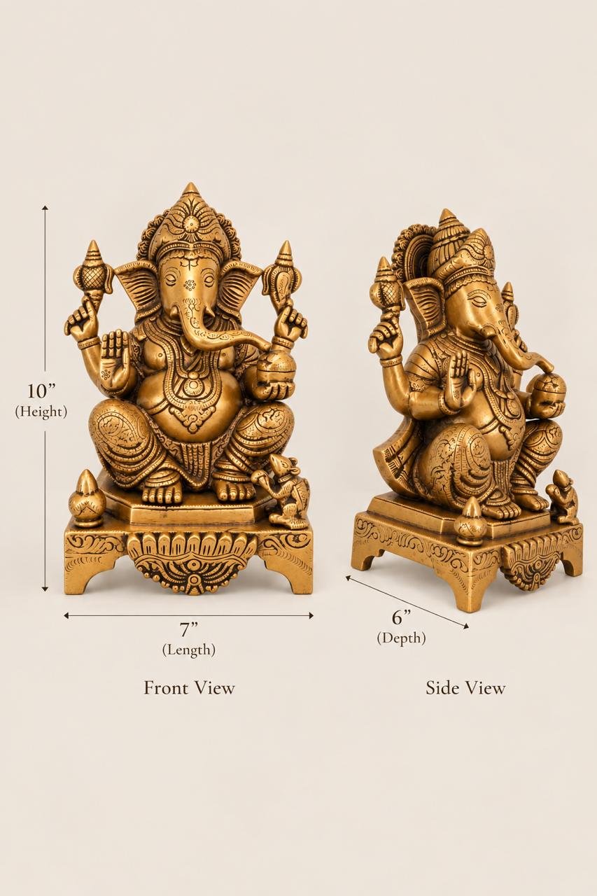 Classic Ganesha – Satin Gold