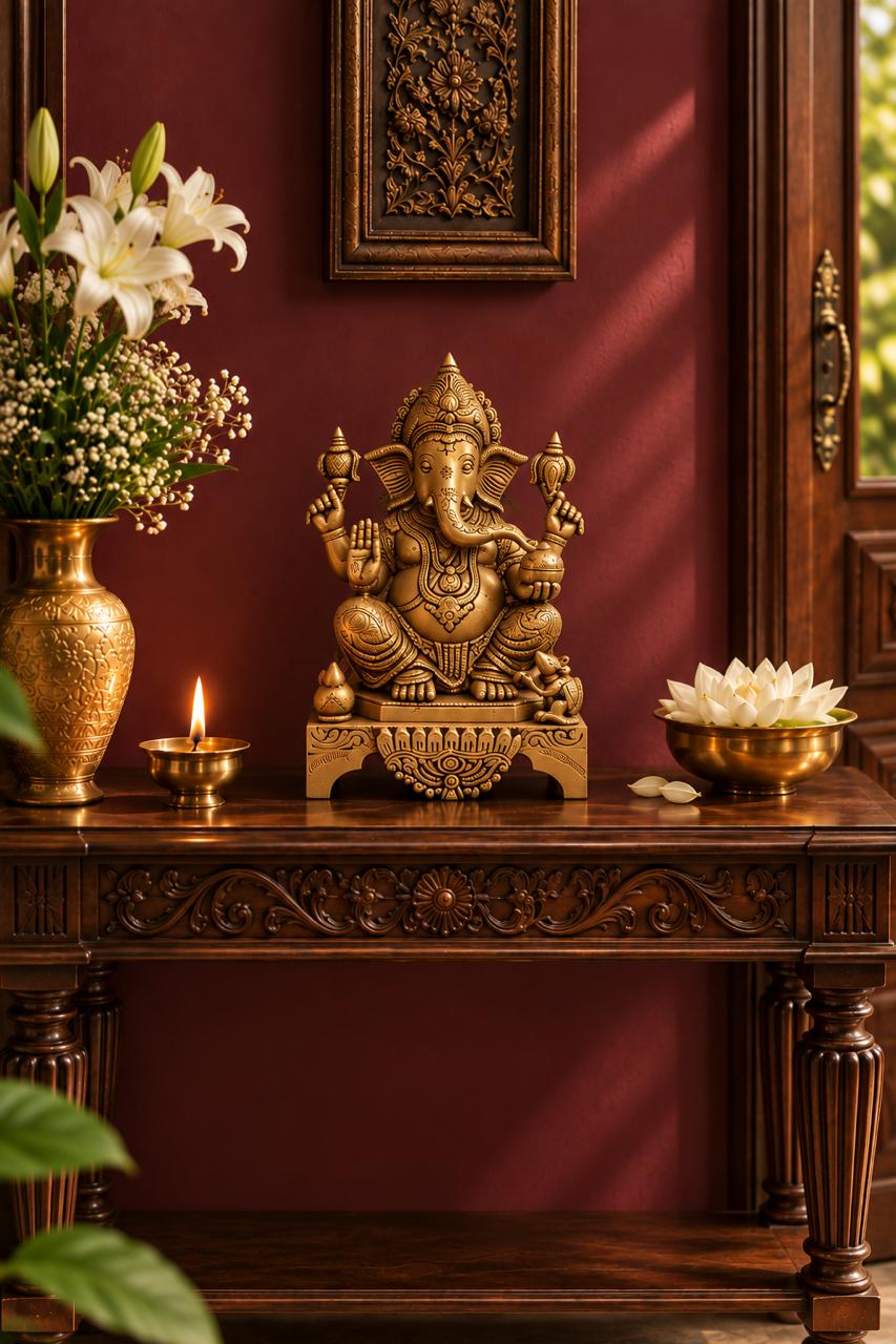 Classic Ganesha – Satin Gold