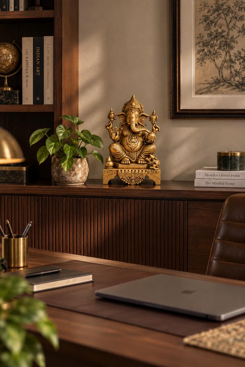 Classic Ganesha – Satin Gold