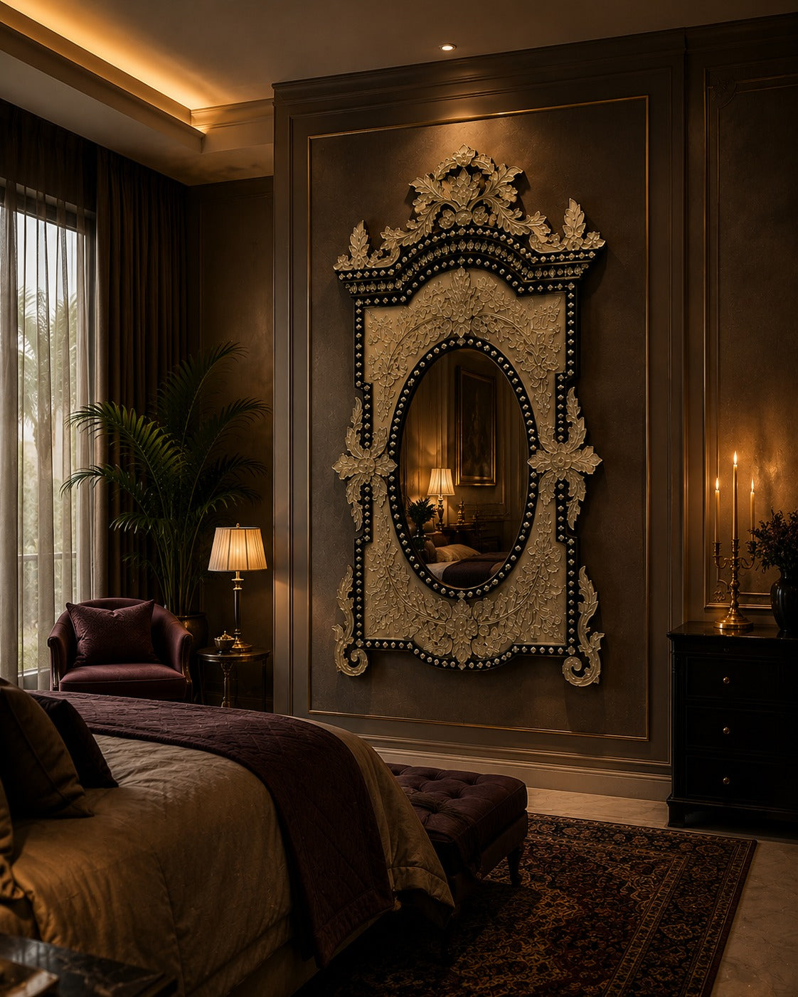 The Serenissima Venetian Mirror | Venetian Grandeur, Handcrafted in India