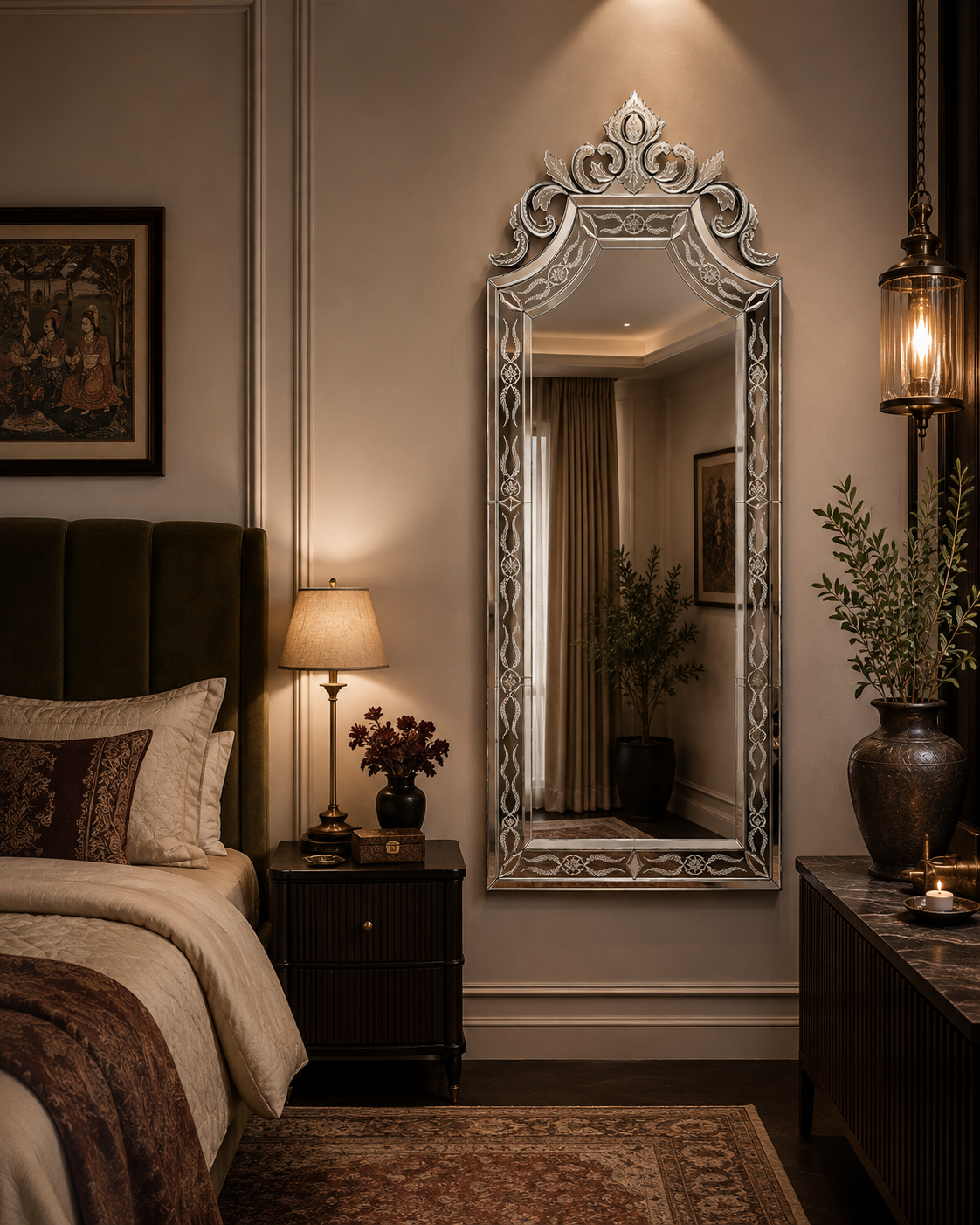 The Chantilly Venetian Mirror | Venetian Grandeur, Handcrafted in India