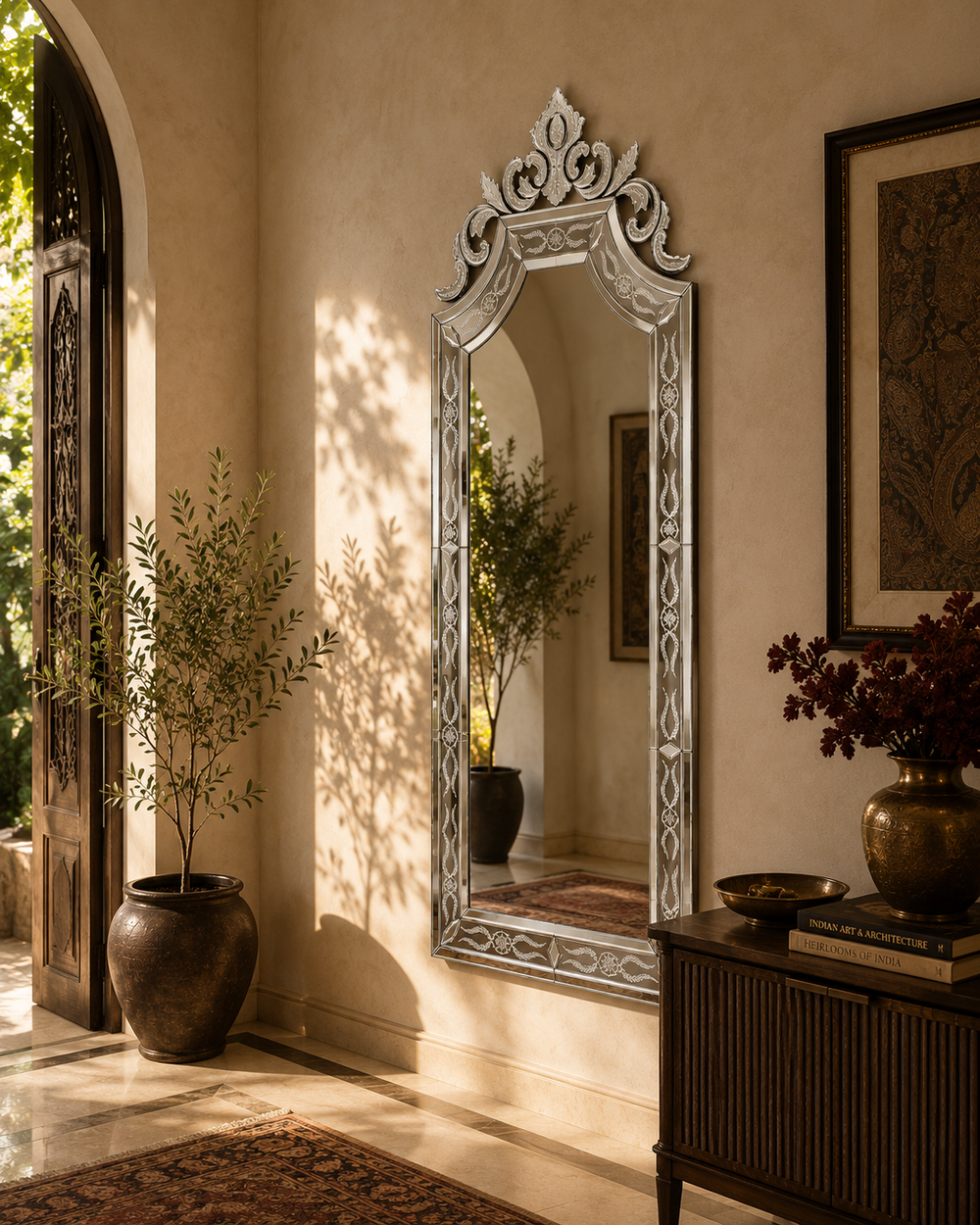 The Chantilly Venetian Mirror | Venetian Grandeur, Handcrafted in India