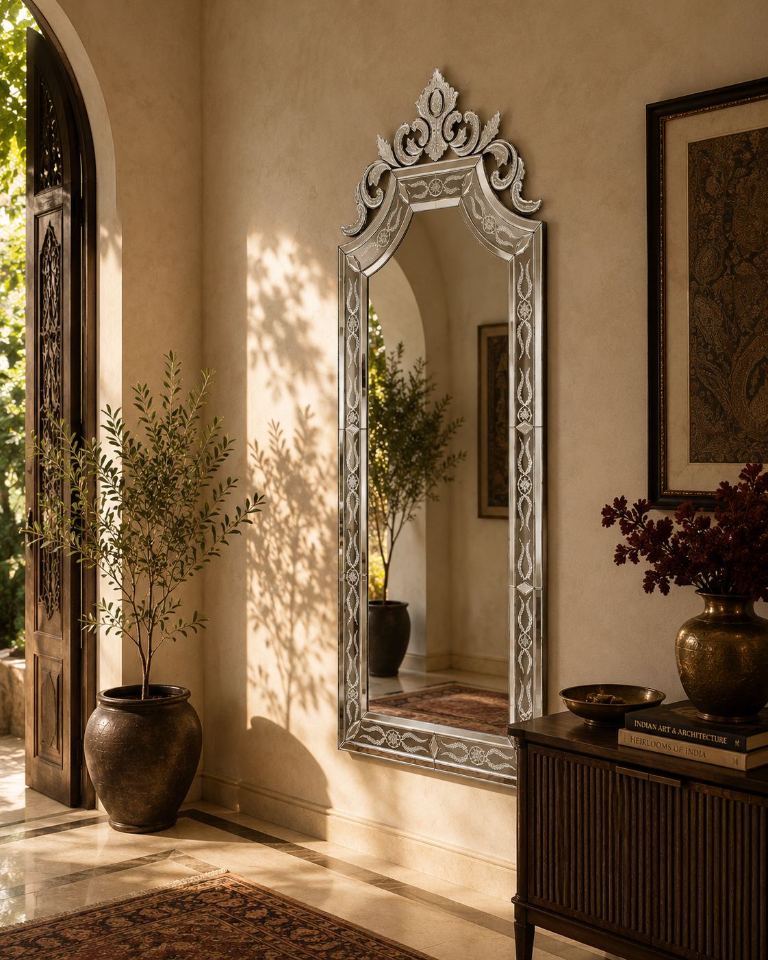 The Chantilly Venetian Mirror | Venetian Grandeur, Handcrafted in India