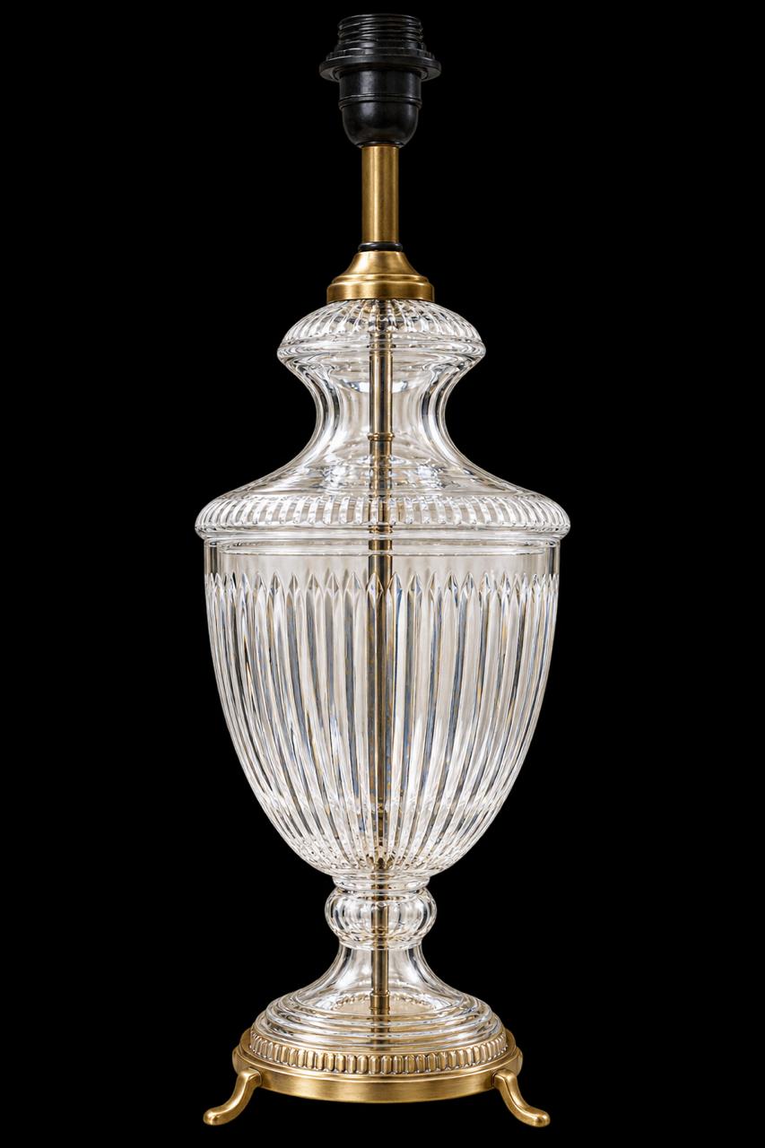 The Crystal Heirloom Brass Table Lamp (Arrives without Lamp Shade)