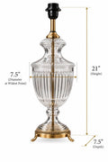 The Crystal Heirloom Brass Table Lamp (Arrives without Lamp Shade)