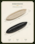 Set of Two Multipurpose Marble Slim Trays for Hosting
