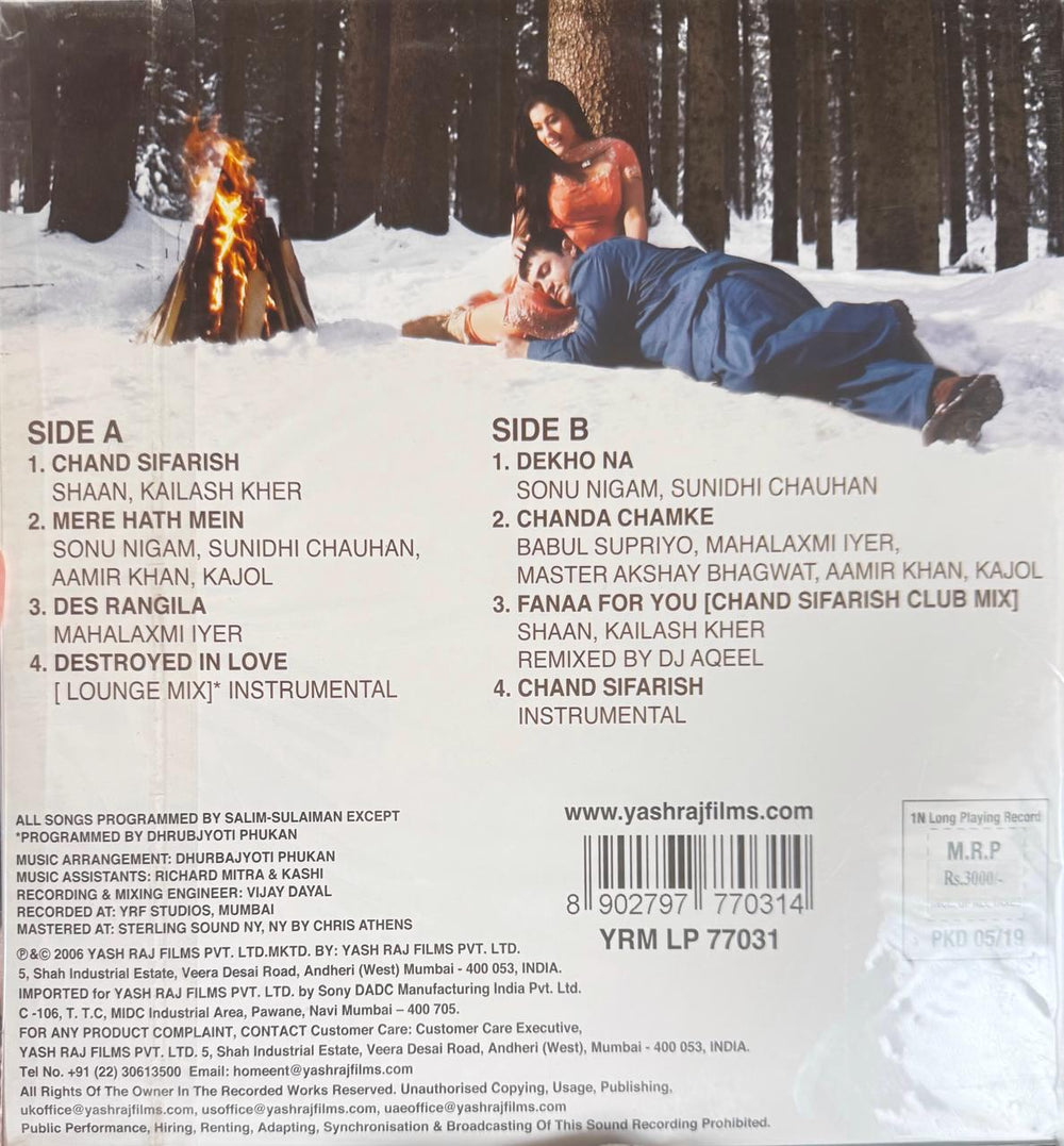 Fanaa LP Record - First Pressing