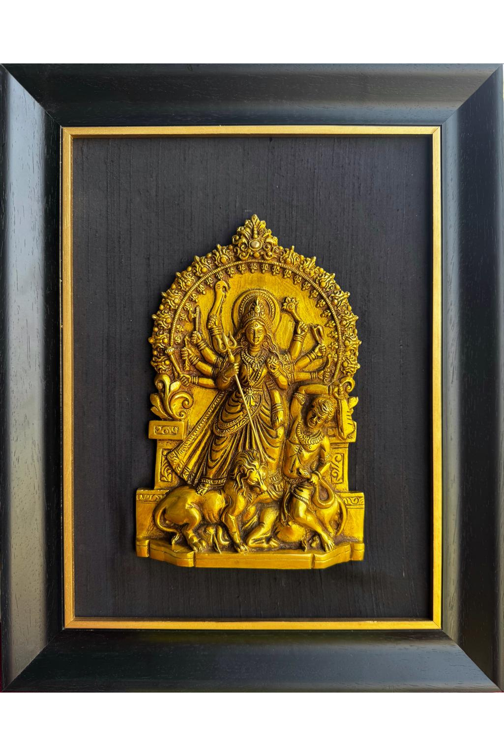 Durga Relief Panel Framed