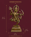 Balinese Bronze Dancing Kali Sculpture | 17-Inch Antique Finish Goddess Statue