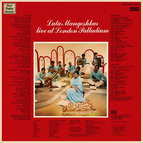 Lata Live at London Palladium Double LP Vinyl Record (Pre-Loved VG)